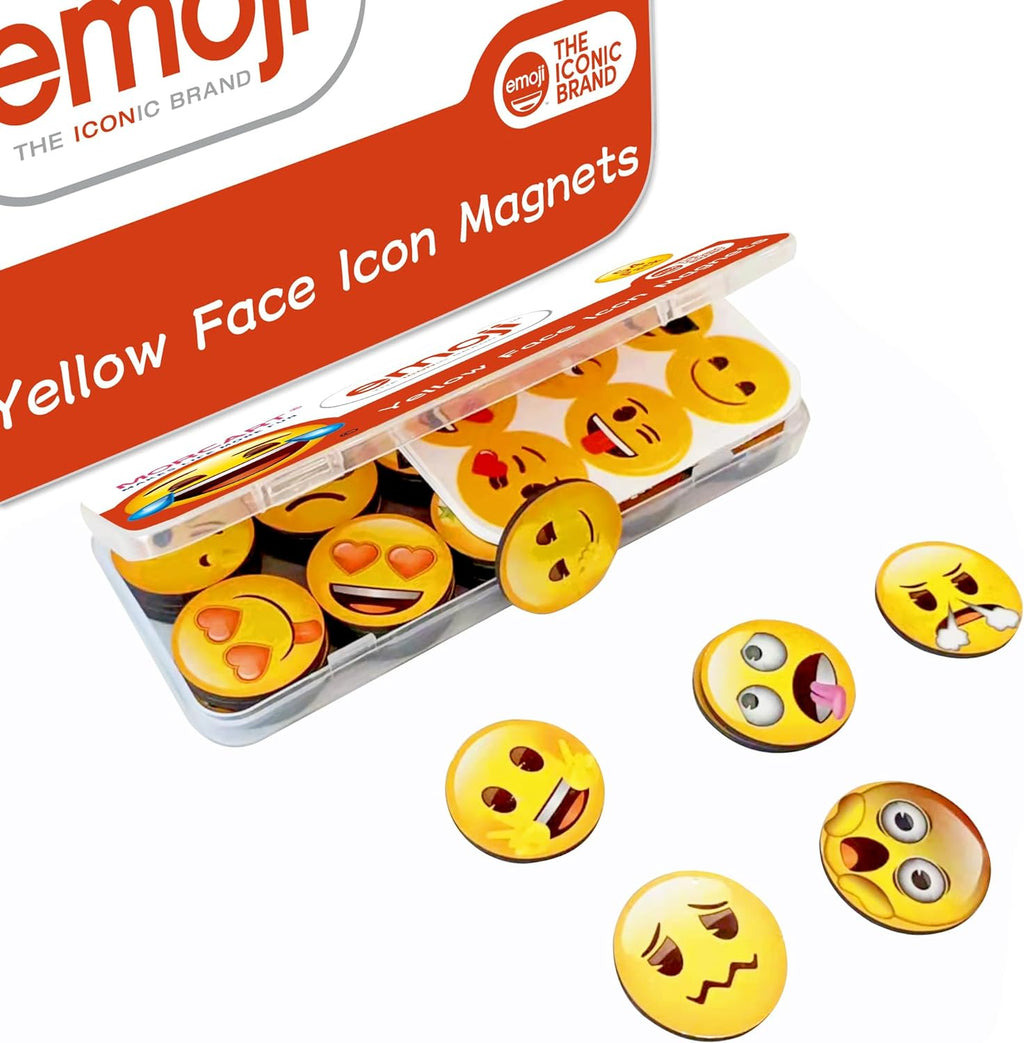 54PCS Emoji Fridge Magnets Cute Locker Magnets with 24 Stickers | Funny Locker Magnets, Refrigerator Magnets and Whiteboard Magnets for Classrooms; Gift Set for Teachers, Family and Friends