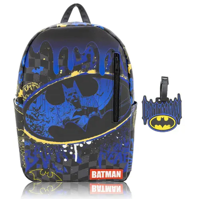 Fast Forward Stitch, Hello Kitty, Spongebob, and Miles Morales Backpack with Rubber Luggage Tag for Teens, Kawaii Backpack Pink Backpack, Backpacks for School, Cute Backpacks for School