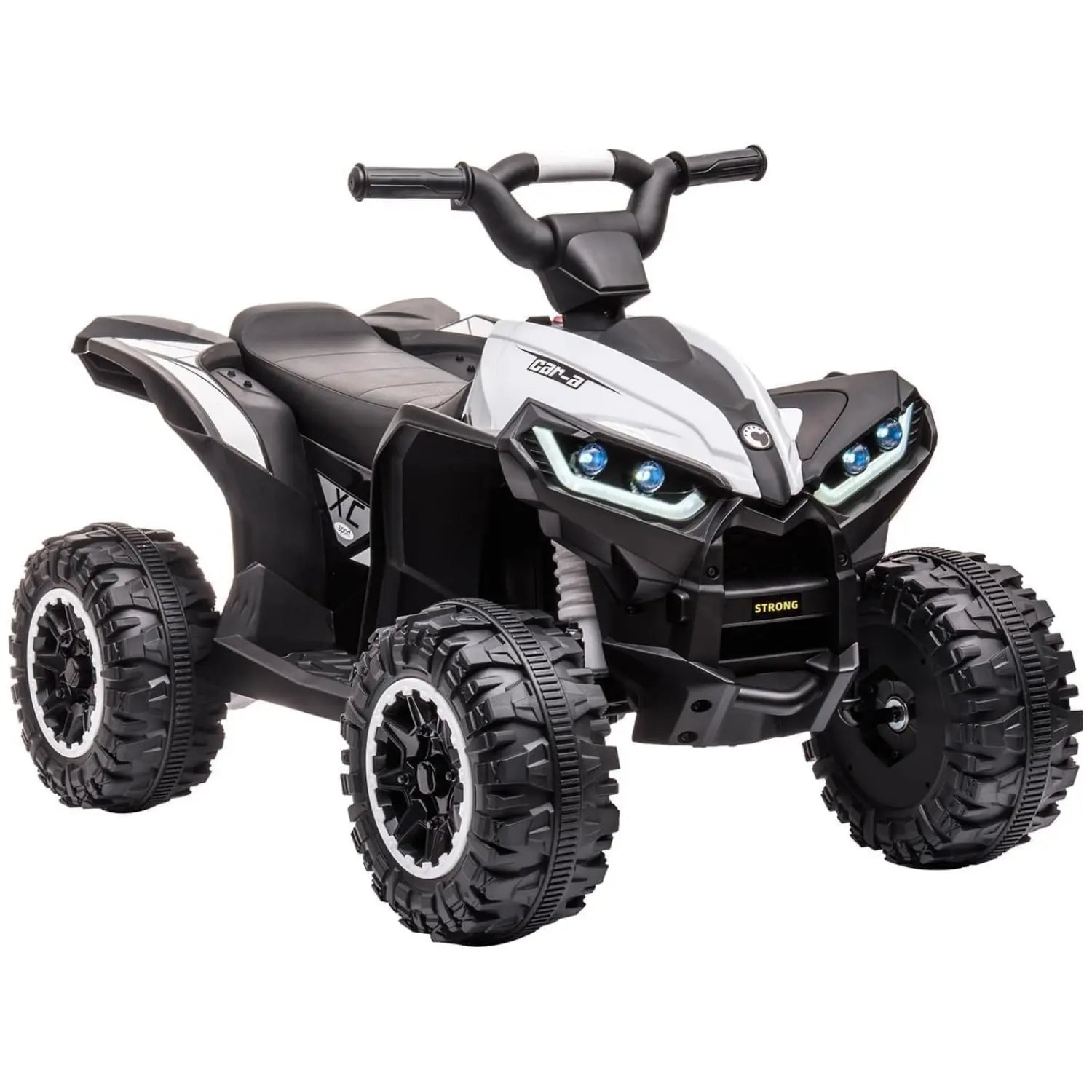 12V Kids Ride on ATV, Electric Battery-Powered Four-Wheeler with Music, Led Lights, Soft Start, USB Port, Treaded Tires, and Adjustable Speed Modes – Ideal for Boys and Girls,Yellow