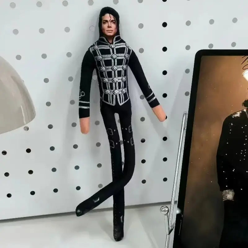 11 Inch Michael Jackson Role-Playing Prop Doll, Plush Toy, Abstract Jointed Figure for Room Decor, Gift Idea, Trendy Character Accessory（6Pcs)