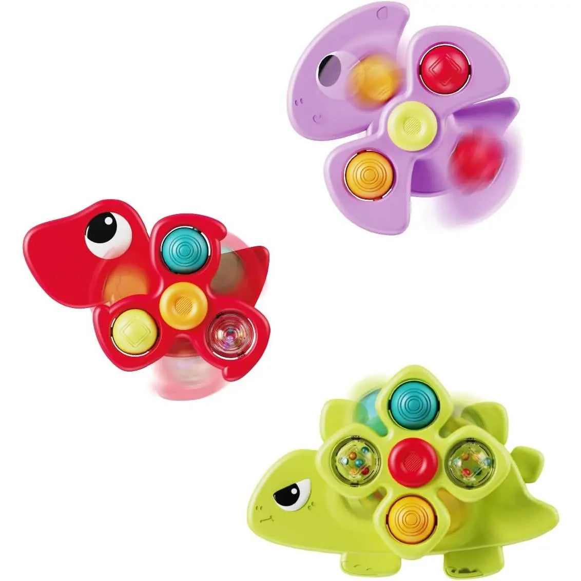 3PCS Dinosaur Suction Cup Toys for 1 Year Old Boys Girls | Sensory Baby Bath Toys for Toddlers 1-3 | Infant Travel & Window Toys | Birthdaybest-Selling Accessories