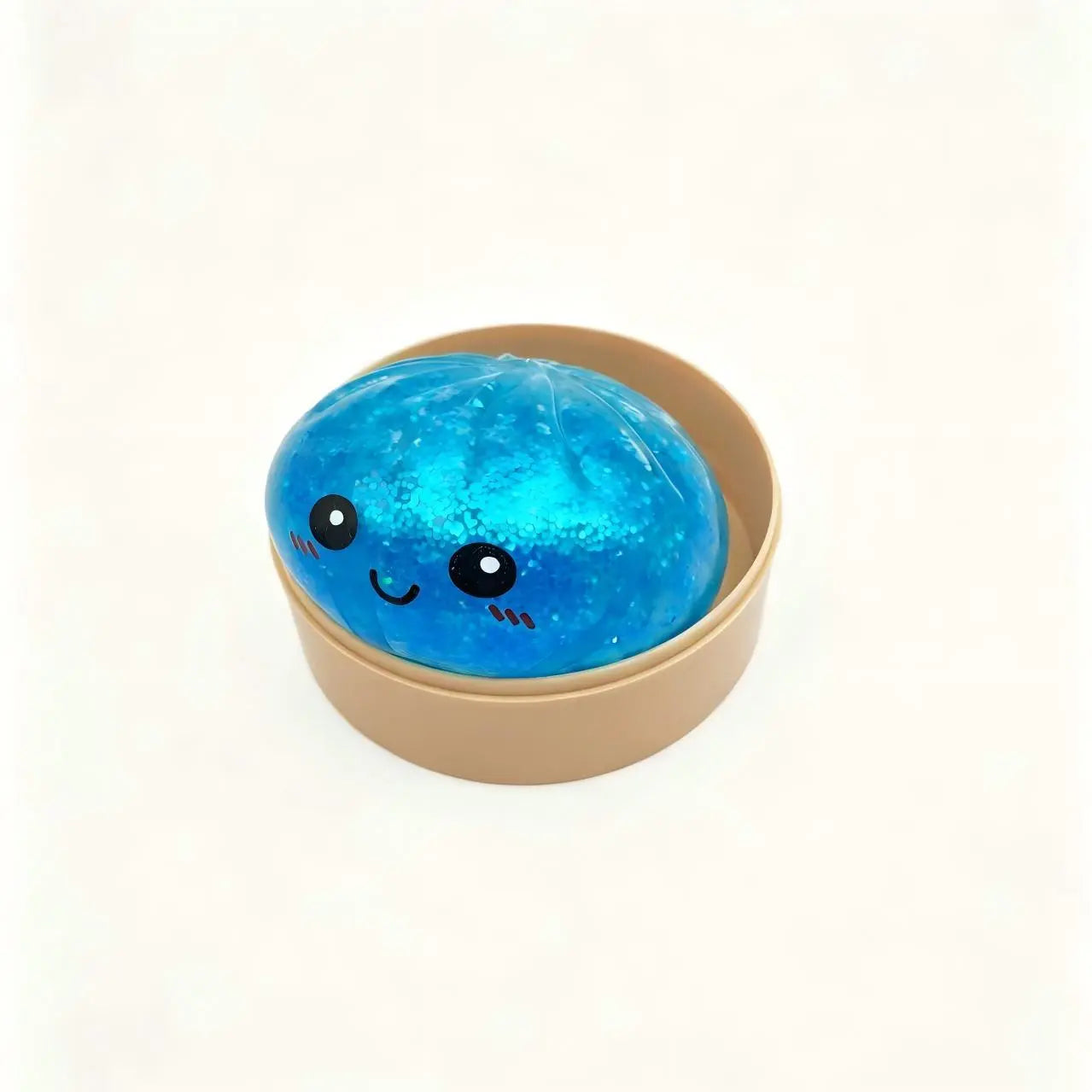 Rui Rui Cute Squishy Dumpling Fidget Toy - Soft TPR Mini Squishies Toys with Mini Steamer Basket, Lovely Facial Patterns, Unisex Sensory Products, Cute Girly Gifts for Kids Favorites Stress Relief Decoration