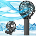 Portable Handheld Fan, Powerful+Durable+180° Foldable, Mini Hand Fans with USB Rechargeable Battery Operated Cooling Accessories for Personal Use, Travel, Office Black