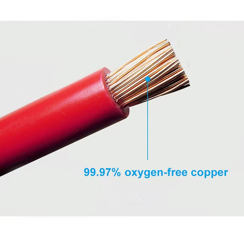 VILASTING Battery Inverter Cable Set with Terminals 8/6AWG Stranded Copper Cord Solar Power Connection Wire with Lug