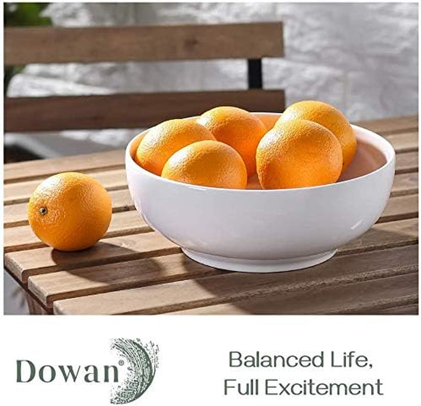 Serving Bowls, 90 OZ(9.5") Large Salad Bowls for Entertaining, Side Dishes, Pho, Pasta, Centerpiece Bowls for Dinner Parties, Kitchen Decor, Microwave & Dishwasher Safe, White