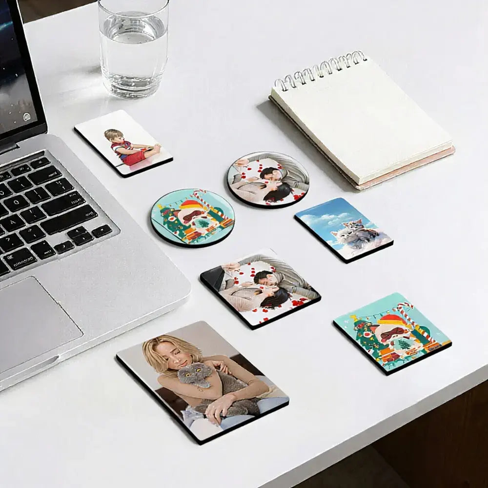20 Pack Clear Acrylic DIY Fridge Magnets Set with Adhesive Backing - Square Magnetic Photo Frames for Crafts, Custom Photocard Holder for Kitchen, Classroom, Office（2"X2"X0.16"）