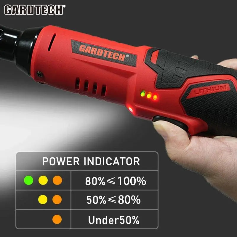 12V DC Cordless Right Angle Torque Wrench Tools Set - Professional Heavy Duty Electric Ratchet Socket Drive Wrench, 2 X 2000Mah Batteries, Built-In LED Lights, 240Rpm±10%, 0.69Kg, Over-Current Protection, 40N.M Auto Repair Power Tool, Cells