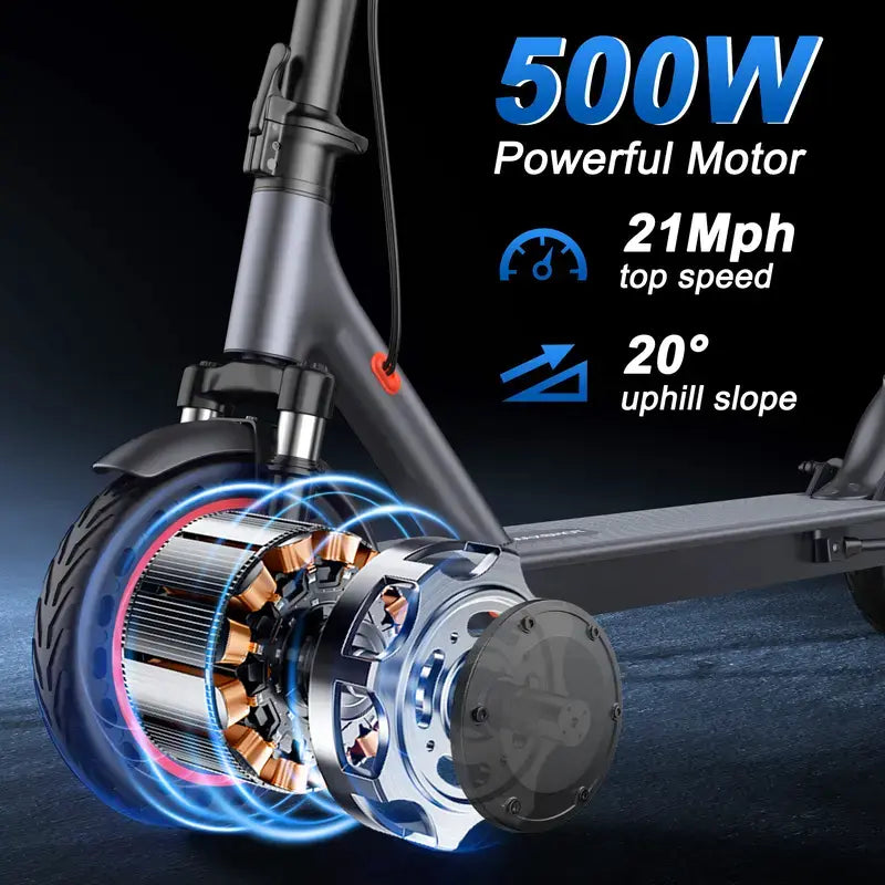 【AOPO】 Electric Scooter 350W/500W Motor, 8.5/10" Solid Tire 19/22MPH Speed Power , Dualsuspension, Certified Foldable Escooterlife Electric Scooter Portable Brakes App Controlrange Kick Scooter Dual-Suspension Adult Electric Ev Scooter Tiktokshopbacktosch