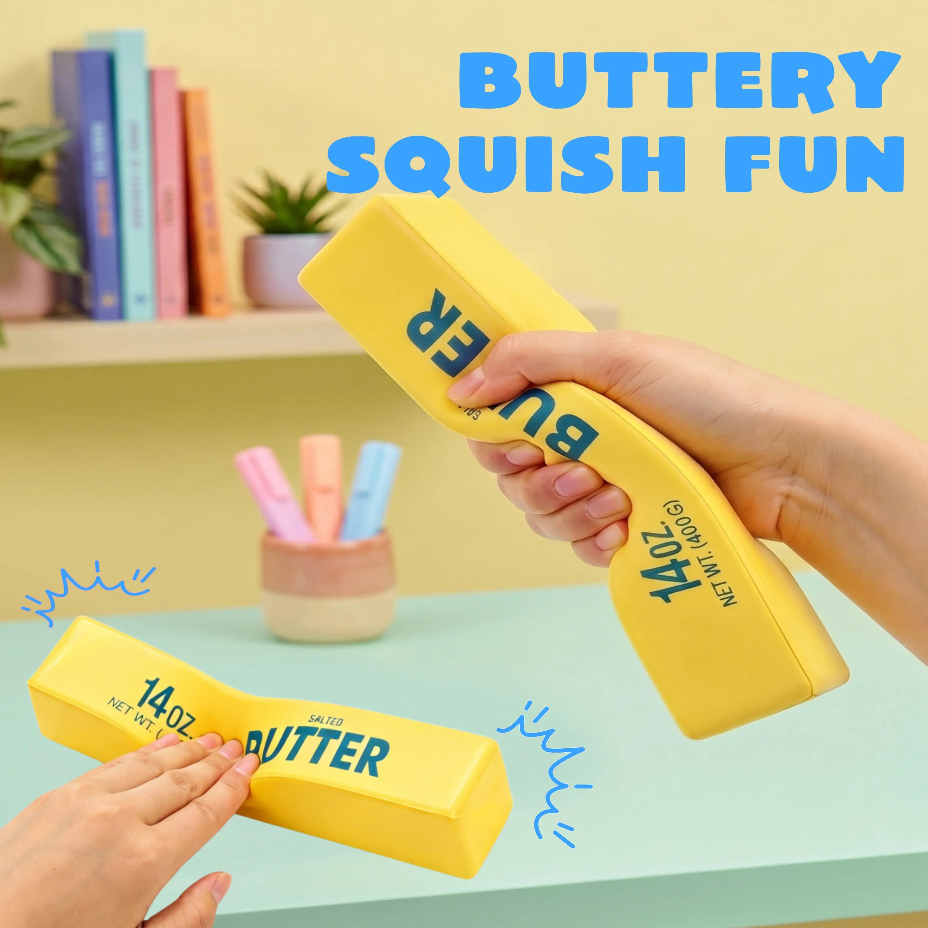 JOYIN Jumbo Butter Stress Relief Toy, Squeeze Butter Stress Balls, Slow Rising Squishy Fidget Sensory Toy, Soft Squeeze Decompression Dough Gift for Adults and Girls Boys, Birthday Gifts, Office Desk Decompression Toy, Party Favors