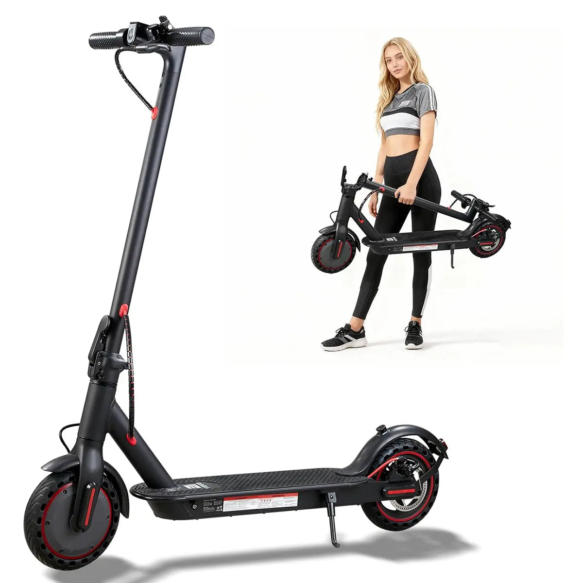 Urbanfish U5 PRO Electric Scooter, 19 MPH Max Speed, 21 Miles Range, 350-500W Motor, Long Range Battery, 8.5'' Solid Tires, Climbable, Dual Brakes, App, Foldable Portable Commuter Scooter, Perfect Gift for Adults Teens
