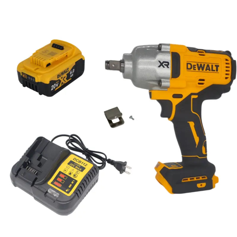 Dewalt Brushless Cordless Impact Wrench - DCF900, 20V, 850 Nm High Torque, Multi-Speed, 1/2" Drive, Hog Ring Anvil, with Battery, for Auto&Indus. & DIY Enthusiasts