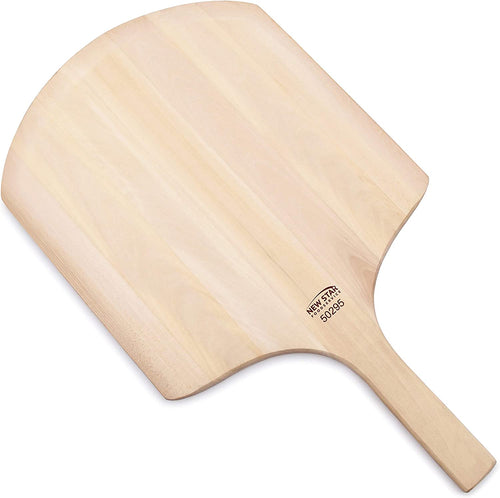 50295 Restaurant-Grade Wooden Pizza Peel, 16" L X 14" W Plate, with 8" L Wooden Handle, 24" Overall Length