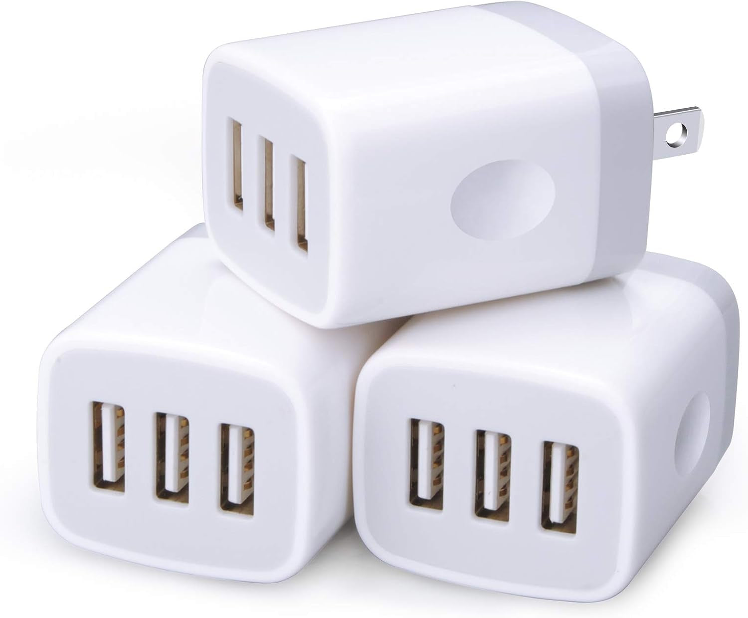 USB Charging Plug, Wall Charger Adapter,  3Pack Universal Travel 3.1A | 3Muti Port Fast Charging Block Compatible with Iphone 17 16 15 14 13 SE 12Pro, Samsung Galaxy S26 S25 S24 S23 Ultra, Google