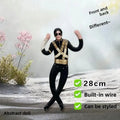 11 Inch Michael Jackson Role-Playing Prop Doll, Plush Toy, Abstract Jointed Figure for Room Decor, Gift Idea, Trendy Character Accessory（6Pcs)