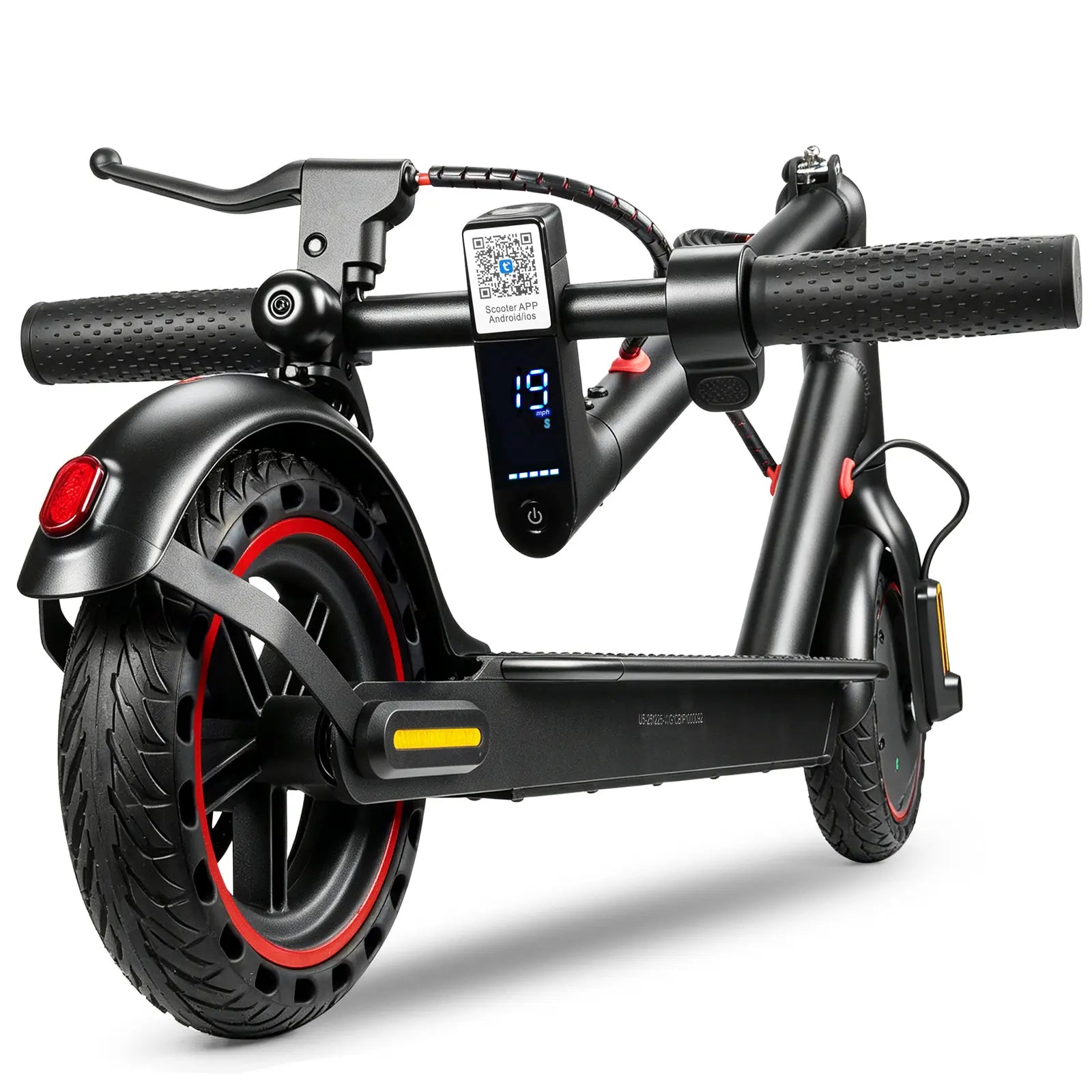 Urbanfish U5 PRO Electric Scooter, 19 MPH Max Speed, 21 Miles Range, 350-500W Motor, Long Range Battery, 8.5'' Solid Tires, Climbable, Dual Brakes, App, Foldable Portable Commuter Scooter, Perfect Gift for Adults Teens