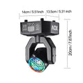 XDV 32W Mini Moving Head Light, 3-In-1 RGBW Bee Eye DJ Stage Lights with Green Laser & Halo Effect, Sound Activated DMX Control for Party Disco Wedding Ktv，Halloween Party