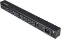 Startech 10-Outlet 1U PDU, 125V/16A, UL, 8Ft Cord, TAA (RKPW101920) | NEMA 5-20P Input, 10X NEMA 5-15/20R Outlets, 20A Breaker, Front Switch, Fits 2-Post and 4-Post Racks