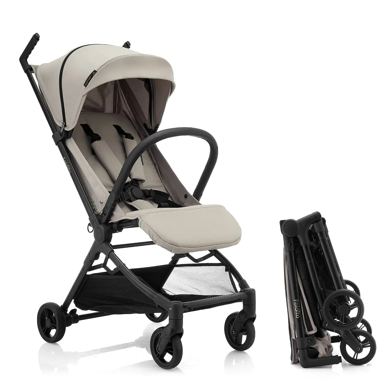 Gromast Cabin-Sized Travel Stroller for Airplane, Ultra Compact & Lightweight – Only 9.9 Lbs, Portable Infant Toddler Baby Stroller, W/Upf 50+ Canopy & Cup Holder