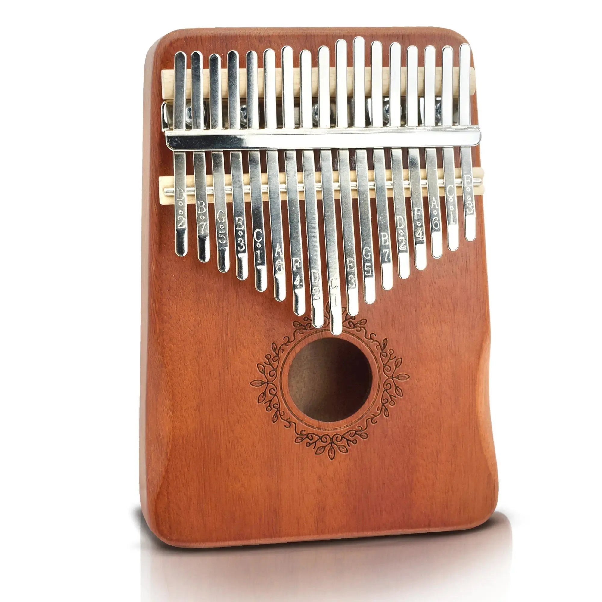 Kalimba Thumb Piano 17 Keys, Portable Mbira Finger Piano Gifts for Kids and Adults Beginners Wood,Summervibes