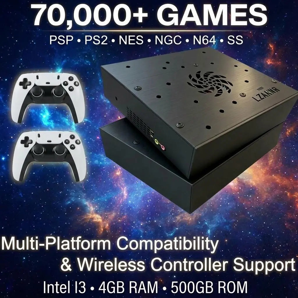 Plug & Play Retro Game Console for TV | Supports PS2 Wii NGC N64 PSX Arcade Games | 4GB RAM 500GB Storage