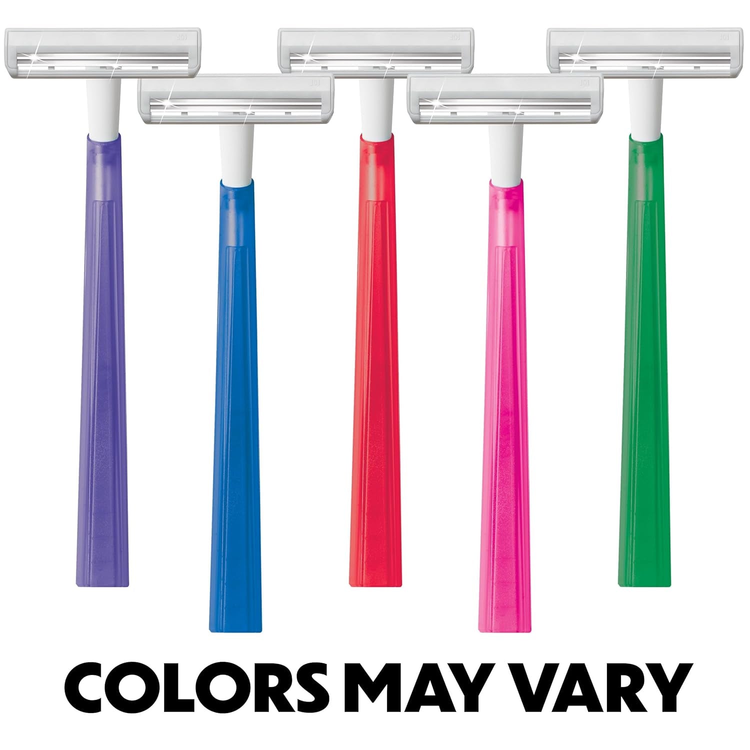 Silky Touch Womens Disposable Razors, 2-Blade, Travel Covers, 40-Pack