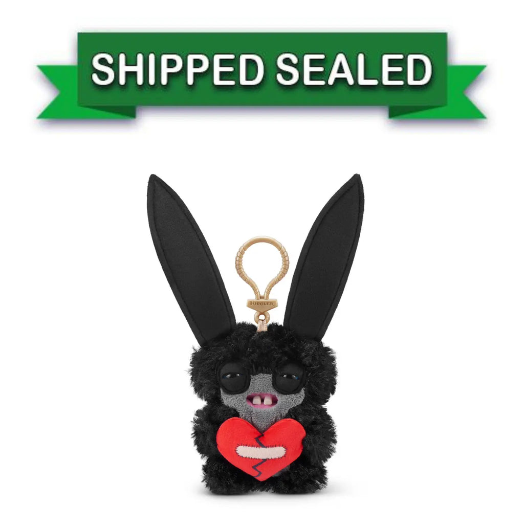 ZURU Fugglers Mini Keyring Series 5 Charm 5" Plushies (Black Lord Long Ears)
