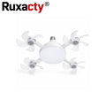 Screw in Ceiling Fan Light with Remote Control 19.7 Inch Foldable LED Socket Fan Light E26 Medium Base Ceiling Fan with 4 Fan Blades Quiet Airflow Bright Lighting Easy Installation for Bedroom Kitchen Garage Office and Dorm