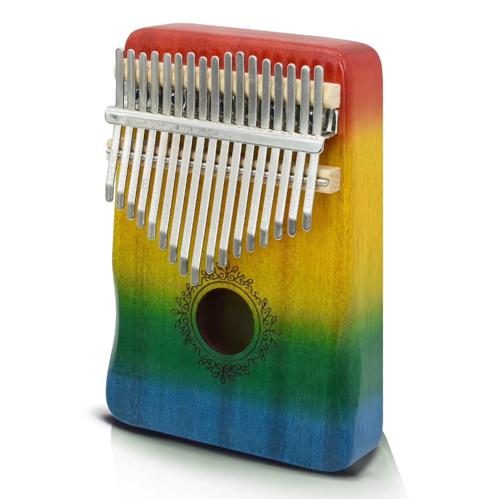 Kalimba Thumb Piano 17 Keys, Portable Mbira Finger Piano Gifts for Kids and Adults Beginners Wood,Summervibes