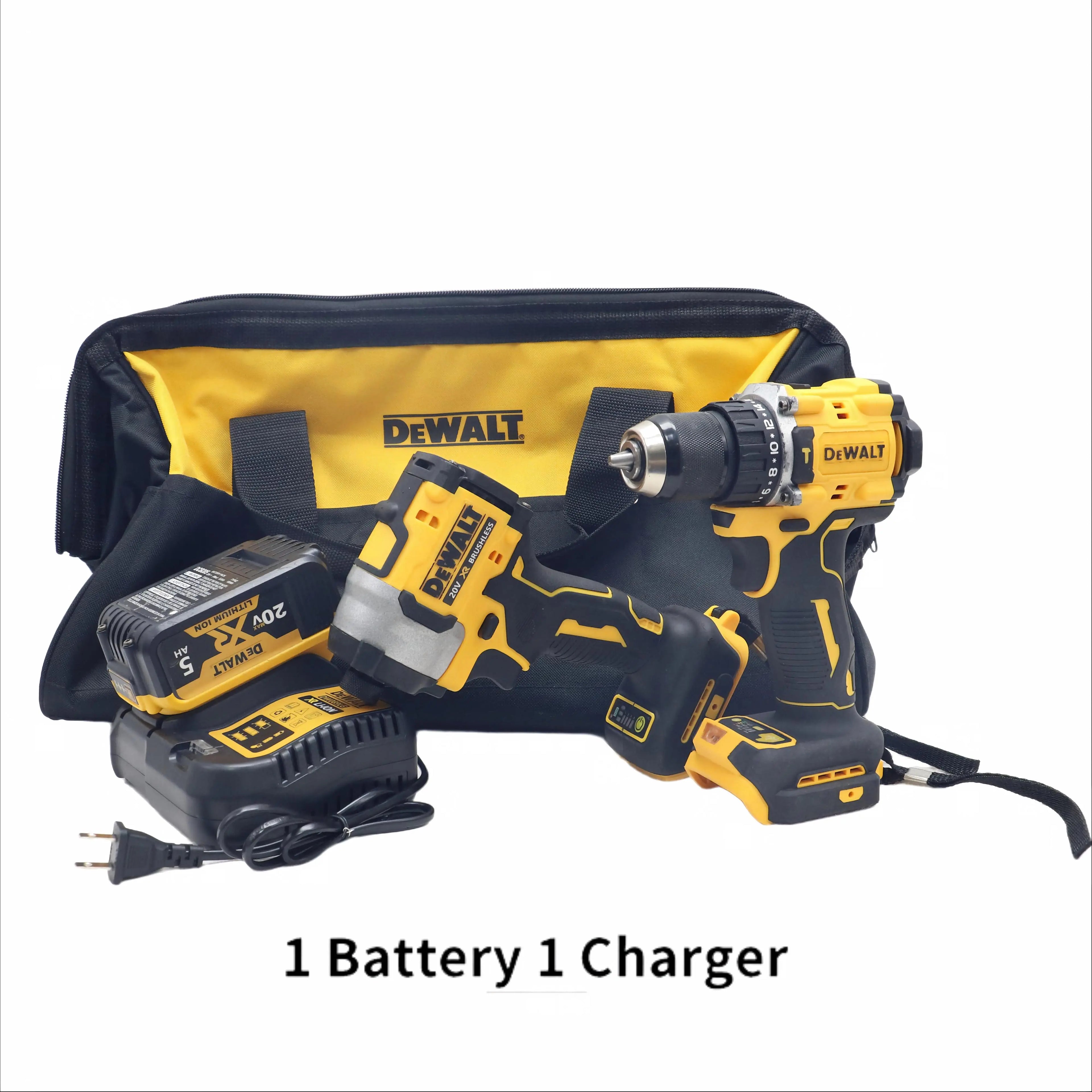 DEWALT DCF850 and DCF805 Set-Fast Rotation and Light Weight for Contractors and Handymen Control Mode Electronic Brake Max Xr Brushless Impact Wrench Green Concrete Drilling Lithium-Ion Cordless Impact Nm Torque Construction Task Grinder High Tool Hog