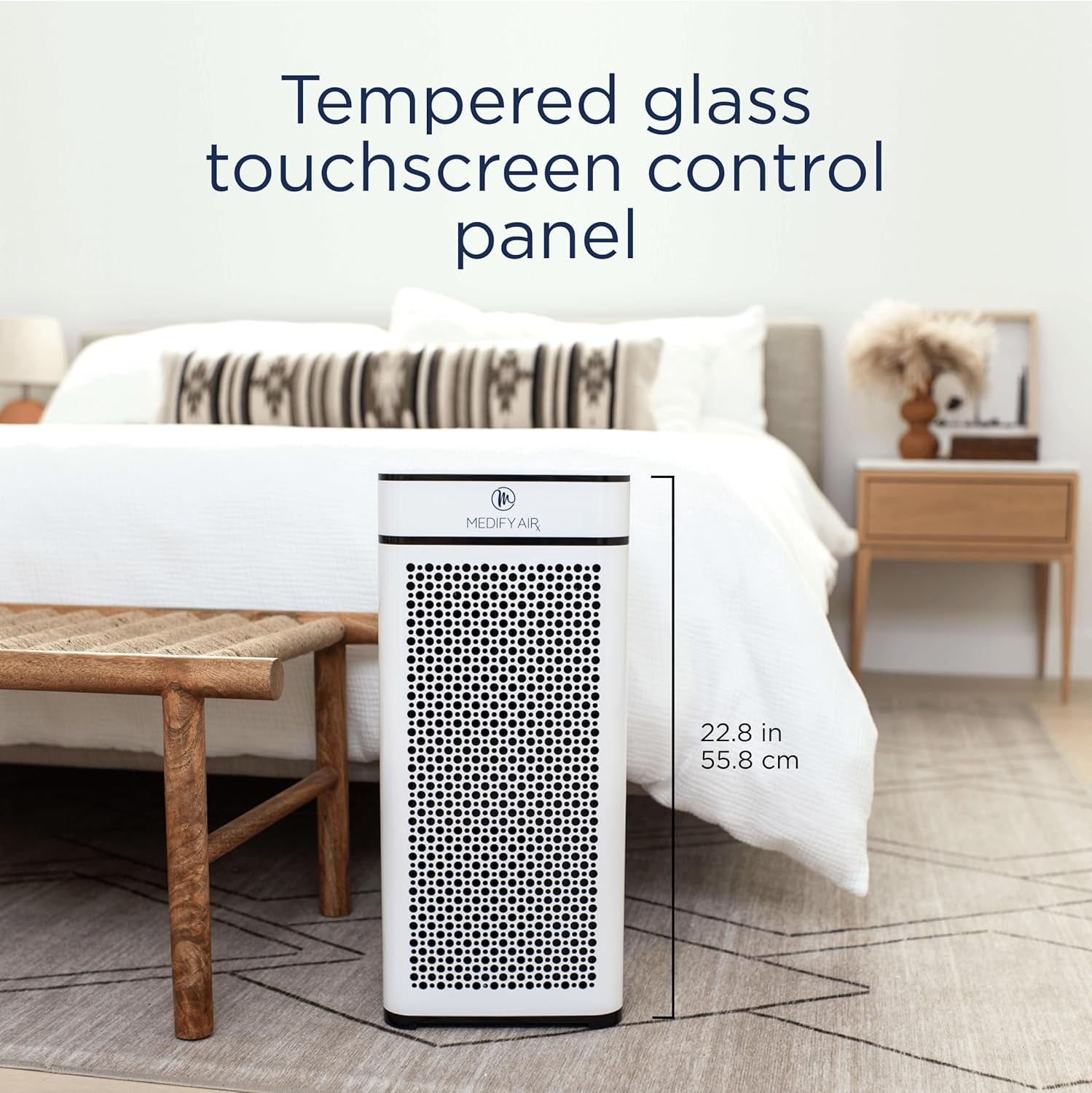 Medify MA-40 Air Purifier with HEPA Filter | 1,793 Ft² Coverage in 1Hr for Smoke, Wildfires, Odors, Pollen, Pets | Quiet Removal to 0.3 Microns | White, 1-Pack