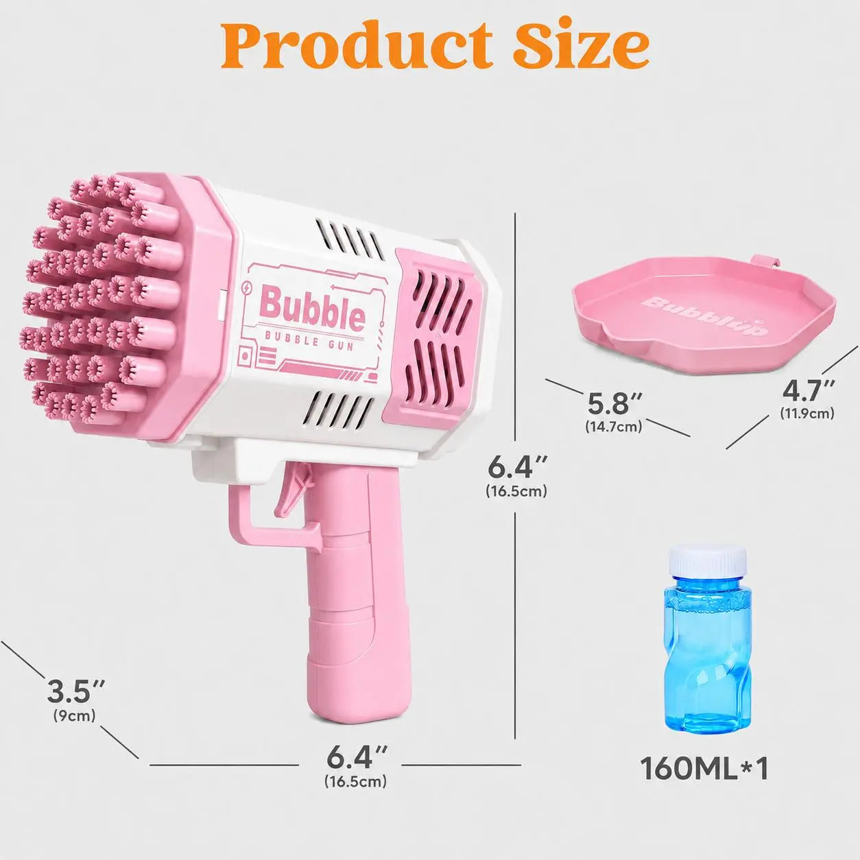 Unisex Handheld Automatic Bubble Machine Gun Toy - No Batteries Required, 4+ Yrs Kids Cool Toys, Bubble Maker for Summer Beach Birthday Gatherings