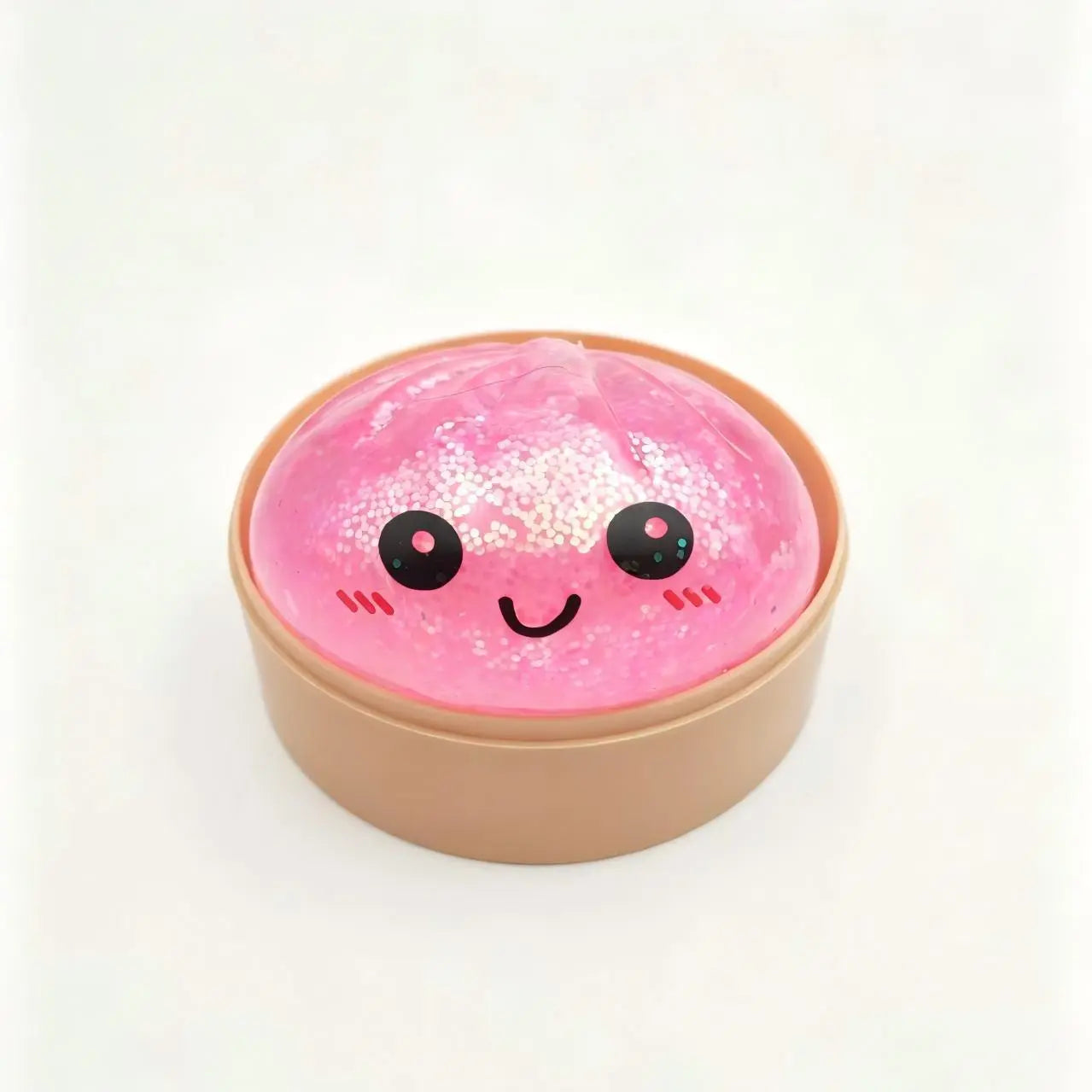 Rui Rui Cute Squishy Dumpling Fidget Toy - Soft TPR Mini Squishies Toys with Mini Steamer Basket, Lovely Facial Patterns, Unisex Sensory Products, Cute Girly Gifts for Kids Favorites Stress Relief Decoration