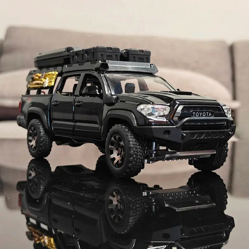 1:32 Metal Toyota Tacoma TRD off Road Pickup Truck Diecast Model Car, Alloy Collectible with Sound & Light, Hobby Item, Birthday Gift for Boys, Display Piece (Diecast Toys Category), Model Cars, with Lights, Toy Car