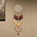 Macrame Dream Catcher Wall Hanging, Large Boho Room Decor | Handmade Tassel Feather Ornament, Natural Cotton, Modern Chic Living Room Nursery Art Decor, Blessing Gift for Women Girls