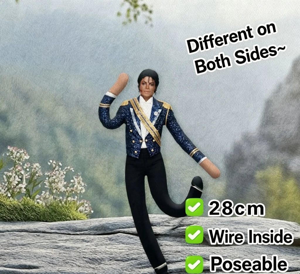 Michael Jackson Doll, MJ Doll, Cosplay Prop, Soft Huggable Plush Toy, Human-Shape Abstract Articulated Action Figure, Room Decor Gift
