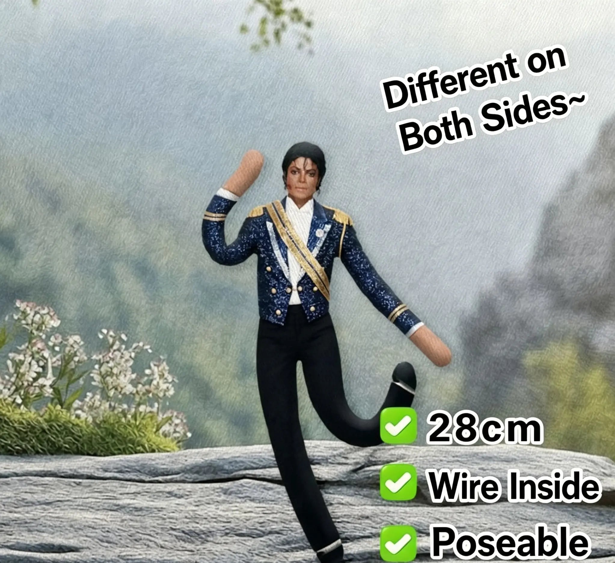 Michael Jackson Doll, MJ Doll, Cosplay Prop, Soft Huggable Plush Toy, Human-Shape Abstract Articulated Action Figure, Room Decor Gift