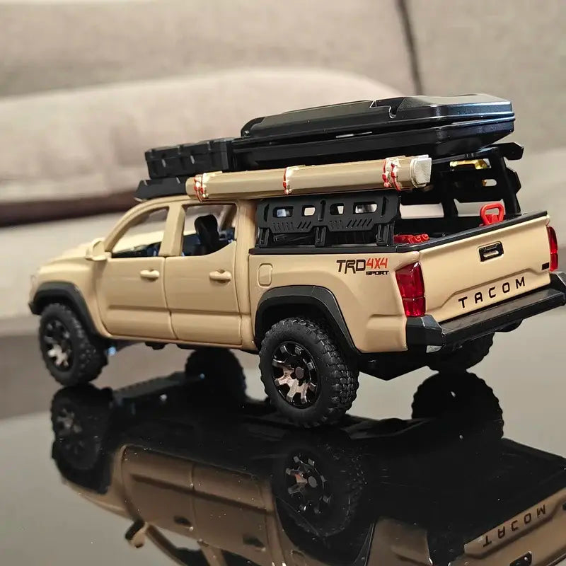 1:32 Metal Toyota Tacoma TRD off Road Pickup Truck Diecast Model Car, Alloy Collectible with Sound & Light, Hobby Item, Birthday Gift for Boys, Display Piece (Diecast Toys Category), Model Cars, with Lights, Toy Car