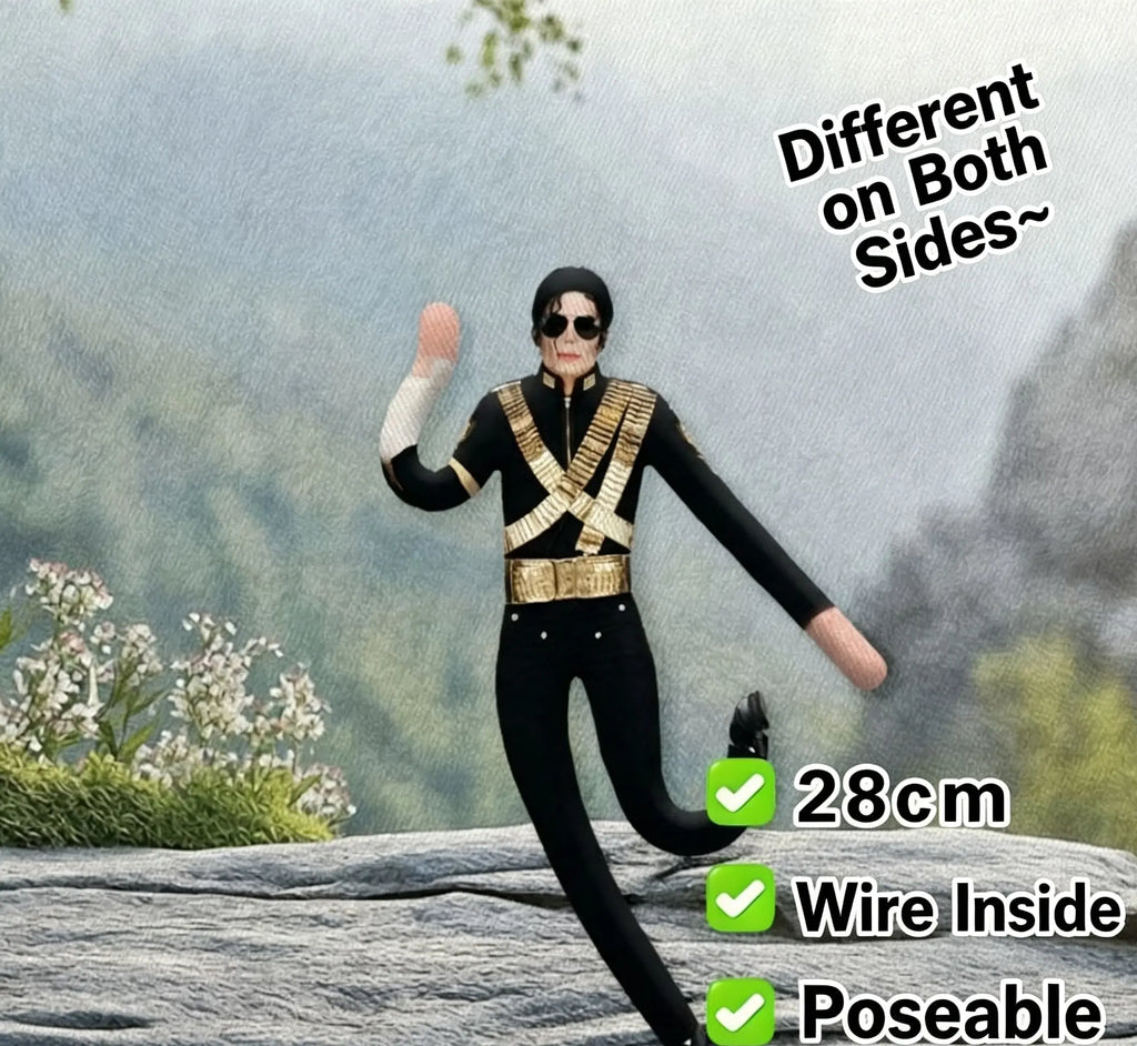 Michael Jackson Doll, MJ Doll, Cosplay Prop, Soft Huggable Plush Toy, Human-Shape Abstract Articulated Action Figure, Room Decor Gift