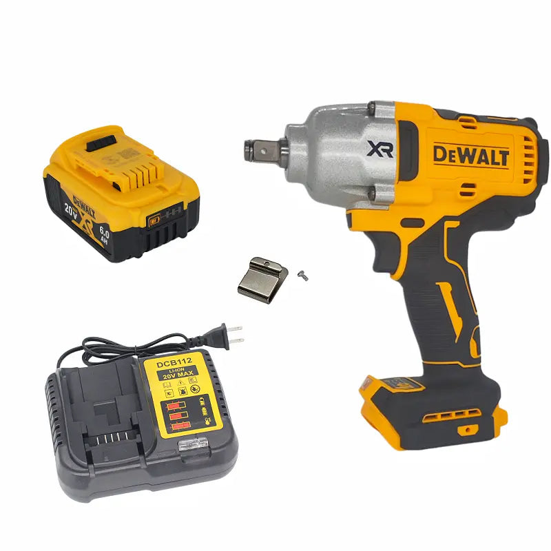 Dewalt Brushless Cordless Impact Wrench - DCF900, 20V, 850 Nm High Torque, Multi-Speed, 1/2" Drive, Hog Ring Anvil, with Battery, for Auto&Indus. & DIY Enthusiasts