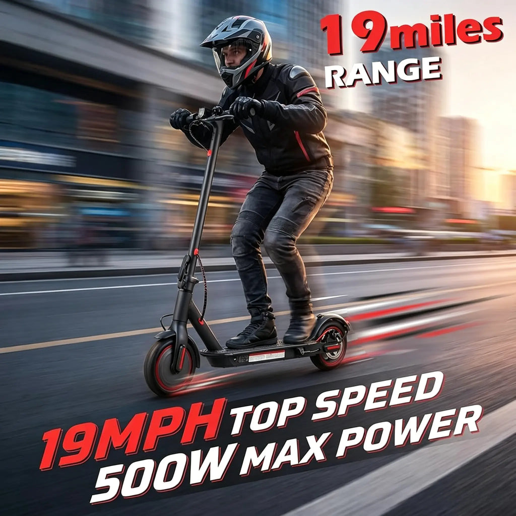 Urbanfish U5 PRO Electric Scooter, 19 MPH Max Speed, 21 Miles Range, 350-500W Motor, Long Range Battery, 8.5'' Solid Tires, Climbable, Dual Brakes, App, Foldable Portable Commuter Scooter, Perfect Gift for Adults Teens