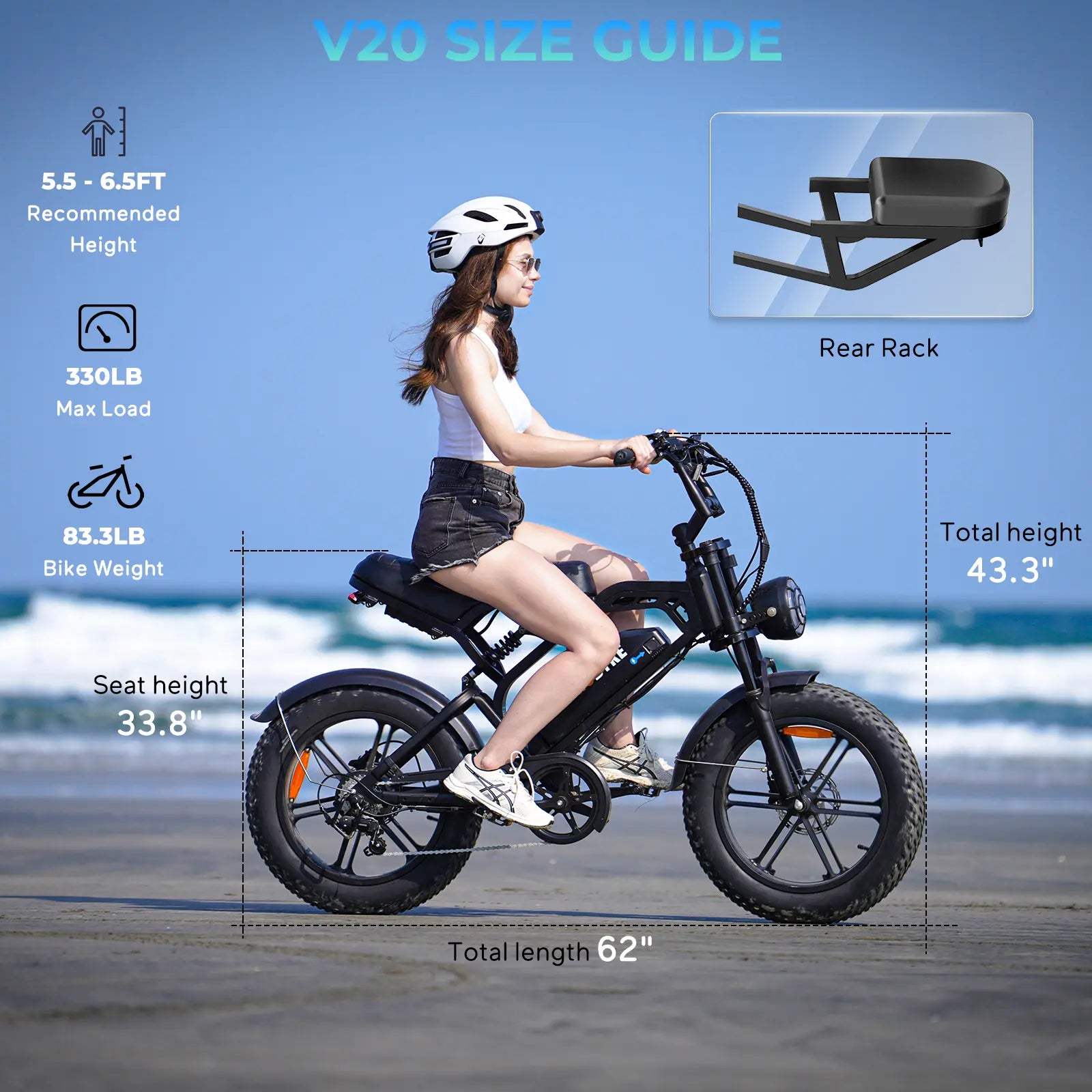 【NEW】TAMOBYKE Moped Style 1500W/2000W E-Bike,Max Speed 30Mph/34Mph,34-80Miles PAS Range,48V15.6Ah/20.8Ah Battery,Built-In Alarm,Color LCD Display, Support Cruise Control, Setting Speed Limit, NFC & Password Unlock, 20'' Fat Tire，Ul Safety Certified.