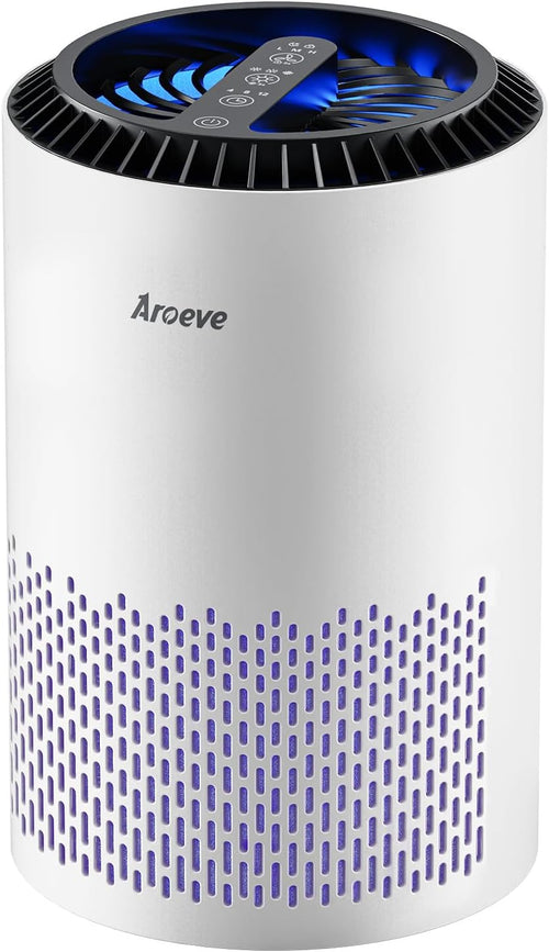 Air Purifiers for Bedroom with Sleep Mode Speed Control-Mk01A(White) | Energy Star Efficiency, Meet Global Recycled Standard, 360-Degree Air Inlets, 22Db Noise Level, Aromatherapy Function