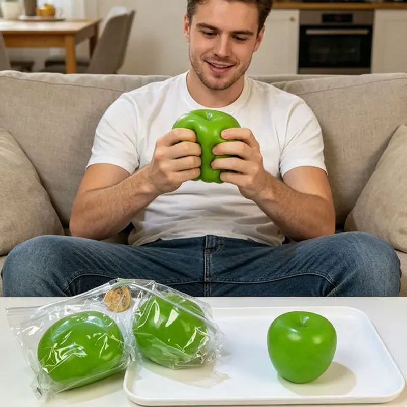Green Apple Squishy Stress Balls Sensory Fidget Toy, Handmade Green Apple Mochi Ball, Soft Fidget Toy for Stress Anxiety Relief, Gift for Birthday Party Favors