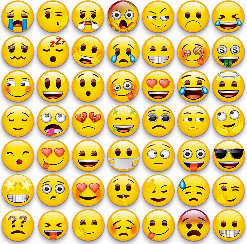 54PCS Emoji Fridge Magnets Cute Locker Magnets with 24 Stickers | Funny Locker Magnets, Refrigerator Magnets and Whiteboard Magnets for Classrooms; Gift Set for Teachers, Family and Friends