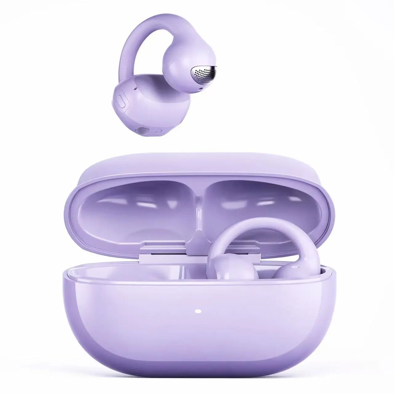 Bluetooth 6.0 Open-Ear Clip Wireless Earbuds - 720° Immersive Audio, Built-In Smart Assistance & Voice Control, Noise Cancellation, Lightweight All-Day Comfort, Wireless Invisibly Wearable Open-Ear Headphones for Music Listening, Sports, Listening to Musi