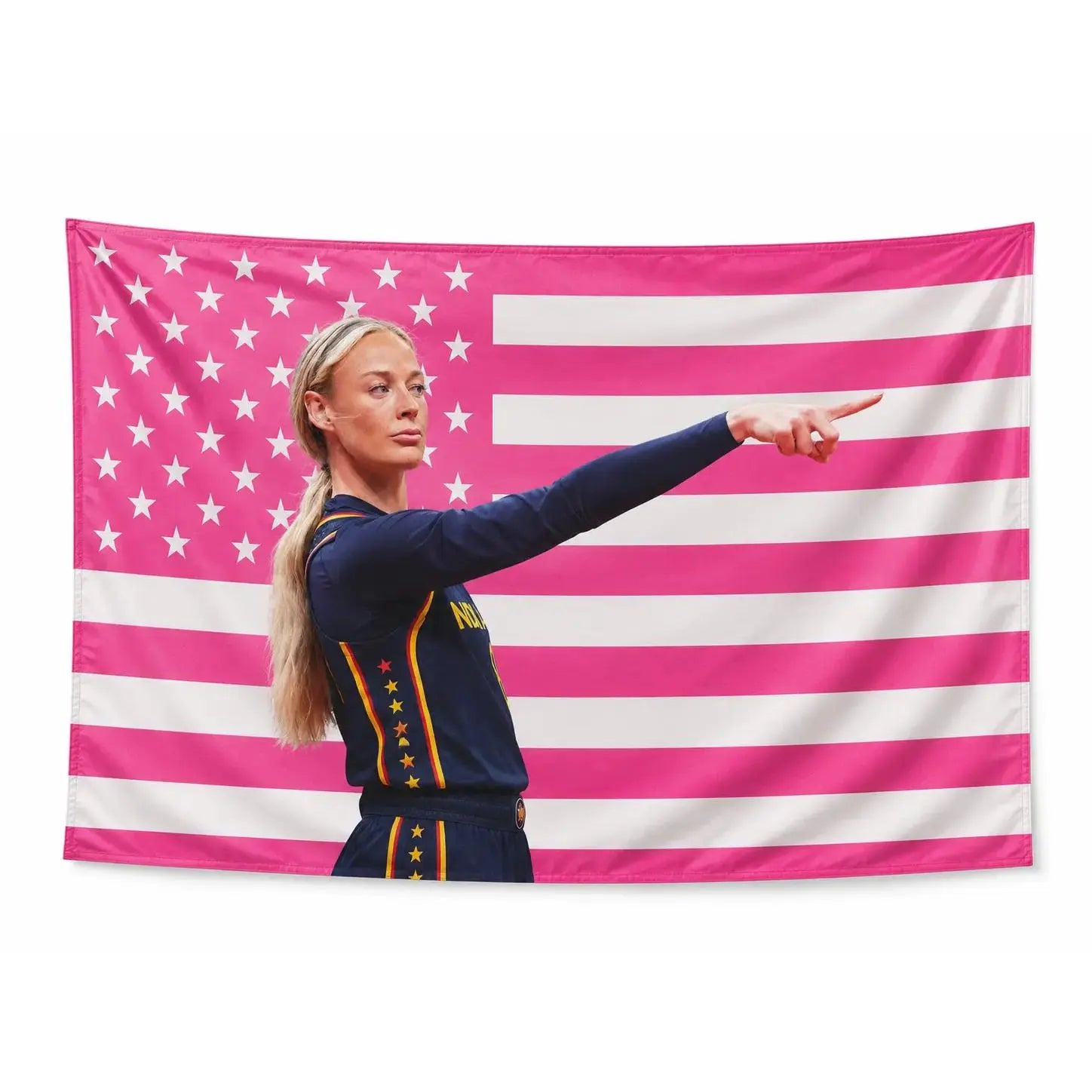 Sophie Cunningham Point American Pink Flag, Basketball Room Decal Flag Tapestry Gift Print Home Decor Apartment Special