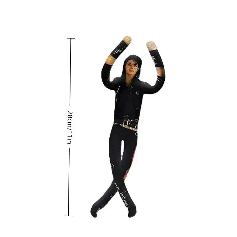 11 Inch Michael Jackson Role-Playing Prop Doll, Plush Toy, Abstract Jointed Figure for Room Decor, Gift Idea, Trendy Character Accessory（6Pcs)