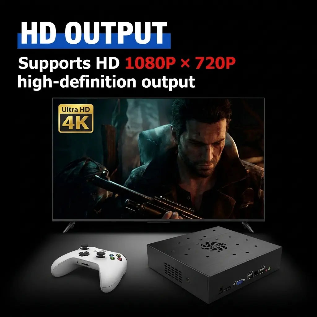 Plug & Play Retro Game Console for TV | Supports PS2 Wii NGC N64 PSX Arcade Games | 4GB RAM 500GB Storage
