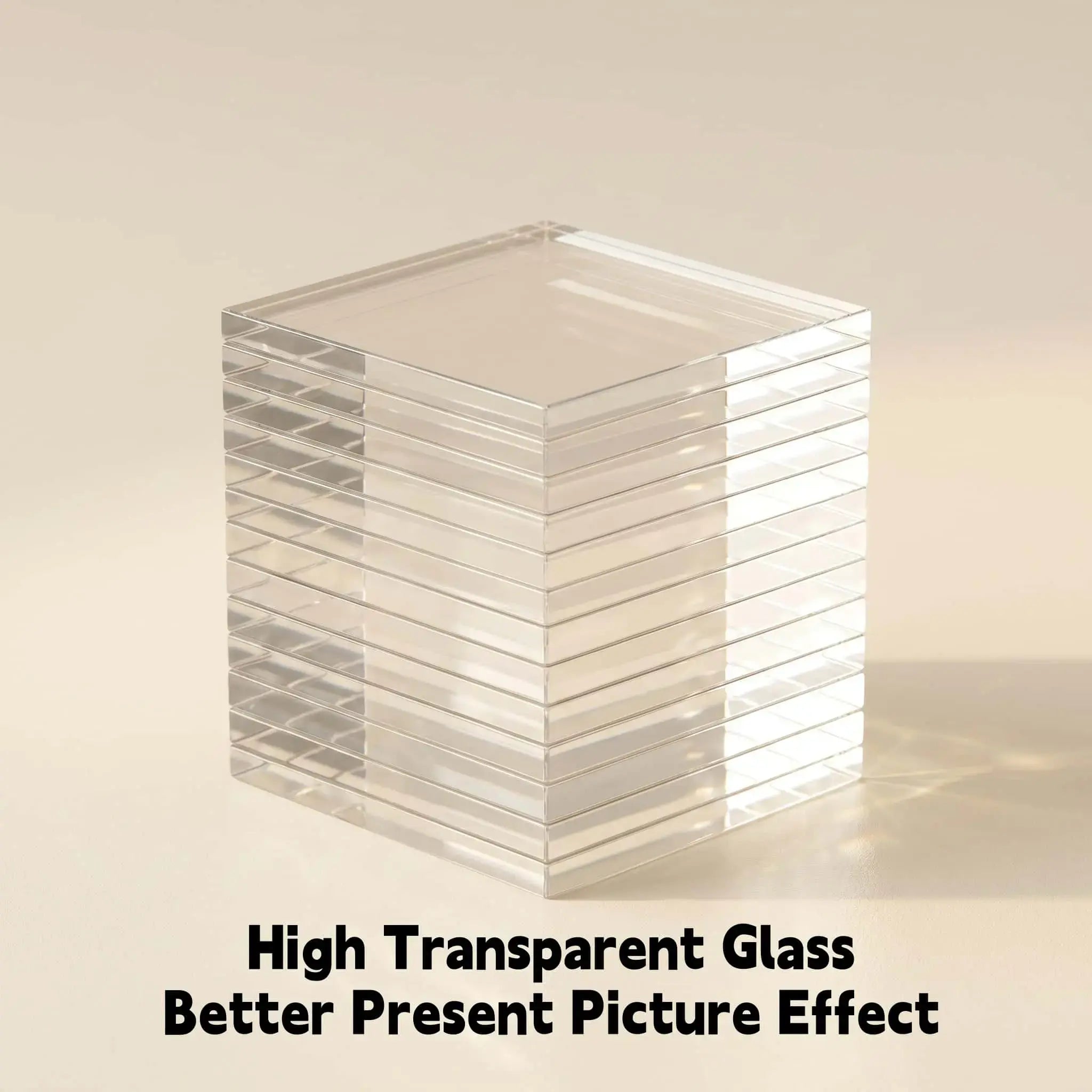 20 Pack Clear Acrylic DIY Fridge Magnets Set with Adhesive Backing - Square Magnetic Photo Frames for Crafts, Custom Photocard Holder for Kitchen, Classroom, Office（2"X2"X0.16"）