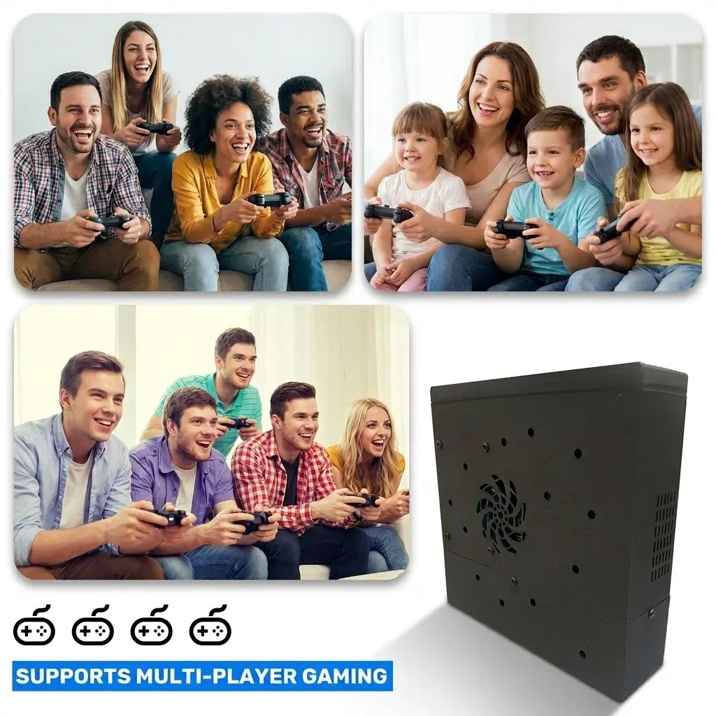 Plug & Play Retro Game Console for TV | Supports PS2 Wii NGC N64 PSX Arcade Games | 4GB RAM 500GB Storage